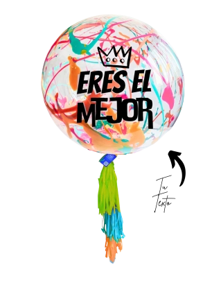 Globo Burbuja De Colores con Helio