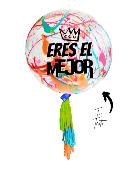 Globo Burbuja De Colores con Helio