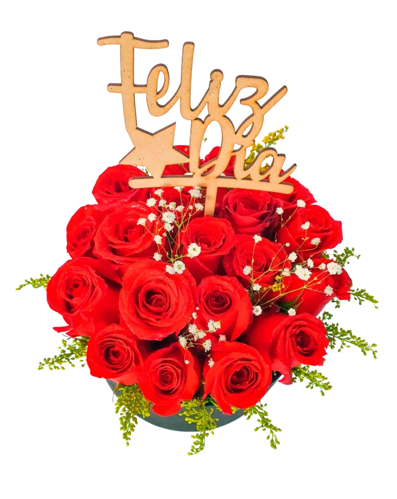 Flores en caja Redonda