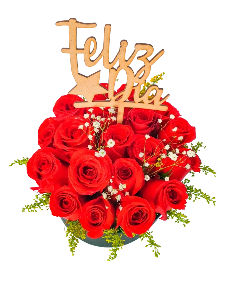 Flores en caja Redonda