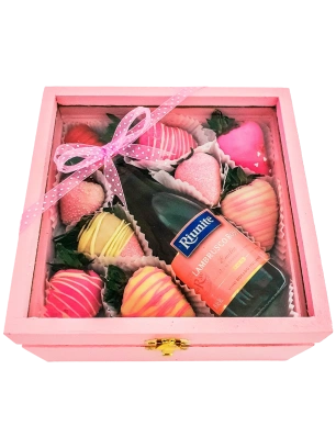 Fresas con Chocolate Pink