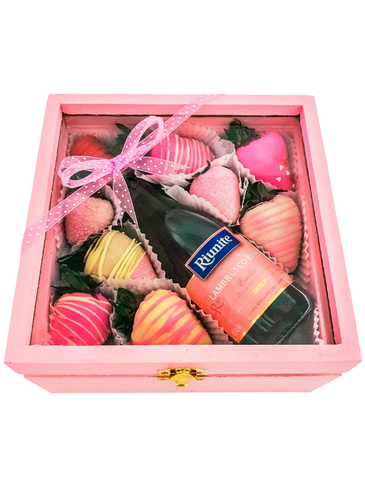 Fresas con Chocolate Pink