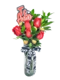 Florero con Rosas Love Florero con Rosas Love