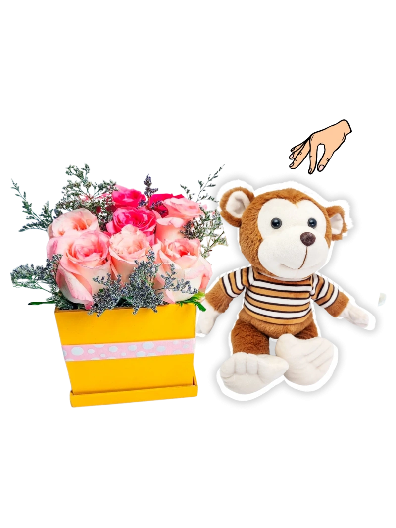Monito detalle con Rosas Monito detalle con Rosas