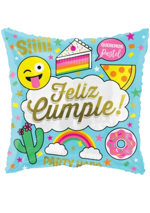 Globo 43cm Feliz cumple cactus