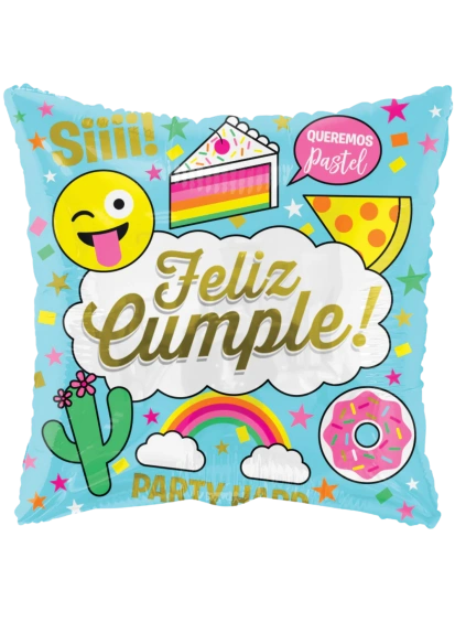 Globo 43cm Feliz cumple cactus