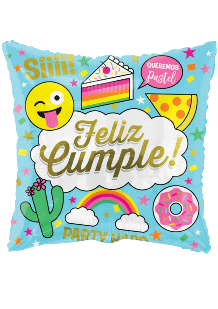 Globo 43cm Feliz cumple cactus
