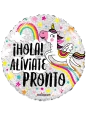 43cm Globo Hola Aliviate Pronto Unicornio