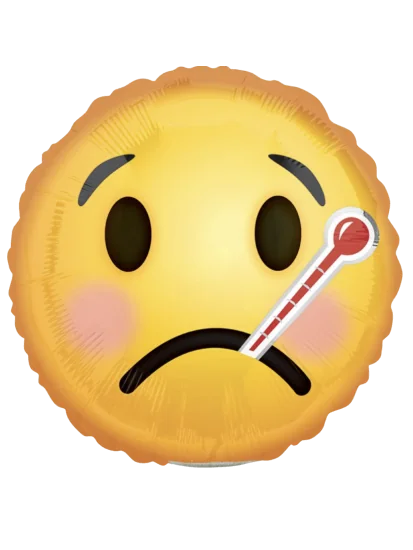 43cm Globo Emoji Enfermo
