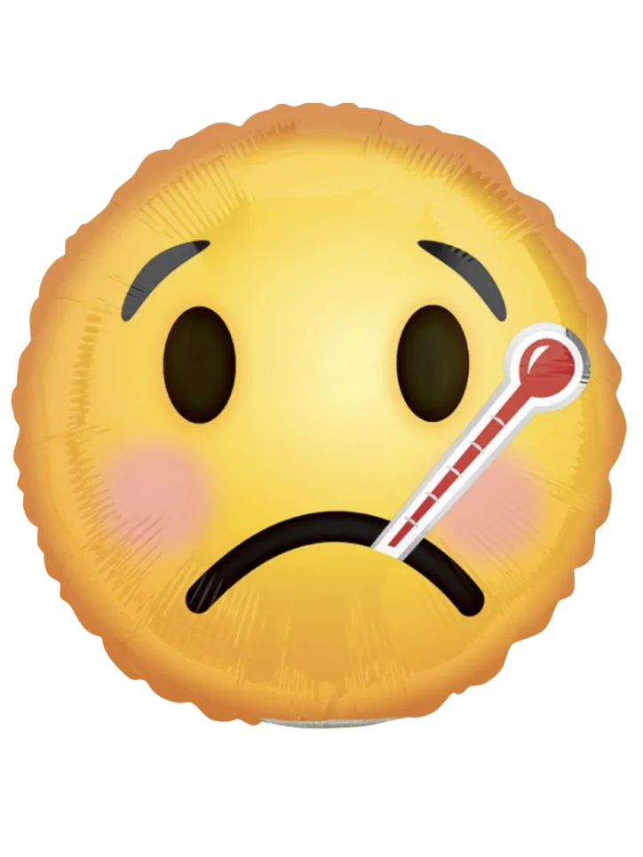 43cm Globo Emoji Enfermo