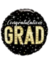 43cm Globo Grad Black and Gold