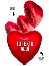 Bouquet Corazón con Helio Grande