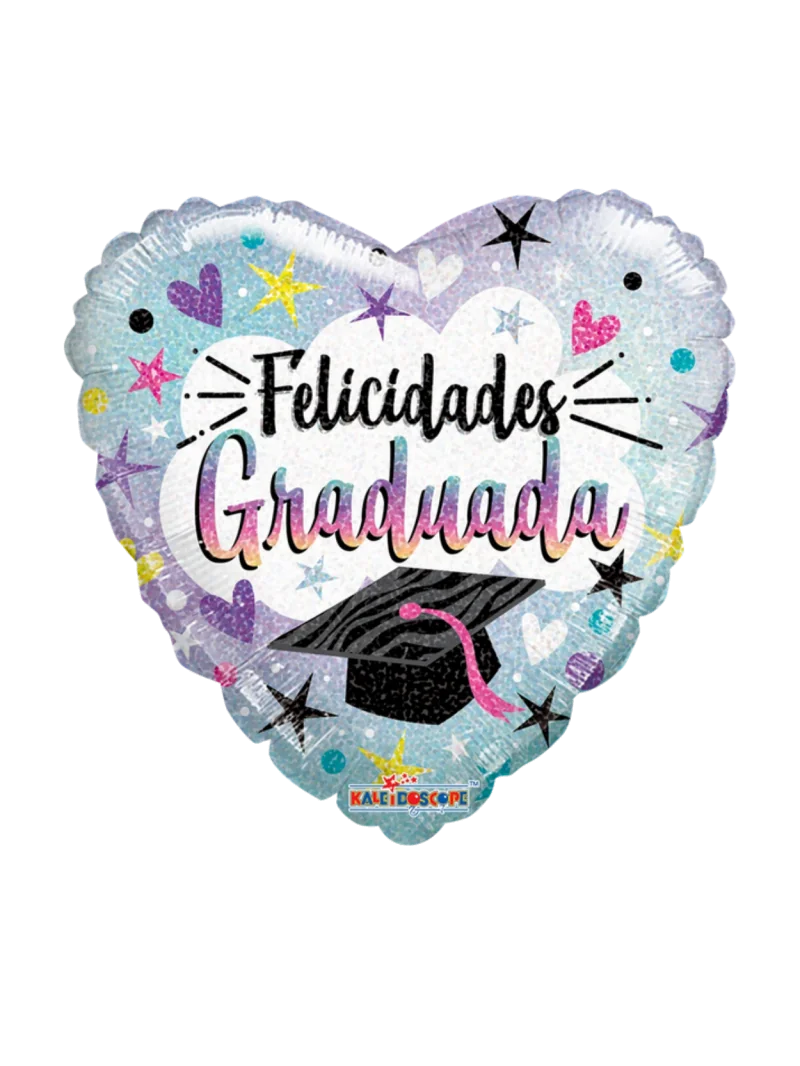 20cm Globo Felicidades Graduada Shine