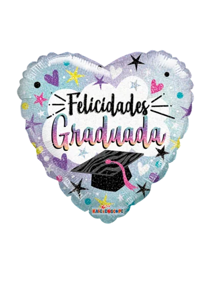 20cm Globo Felicidades Graduada Shine