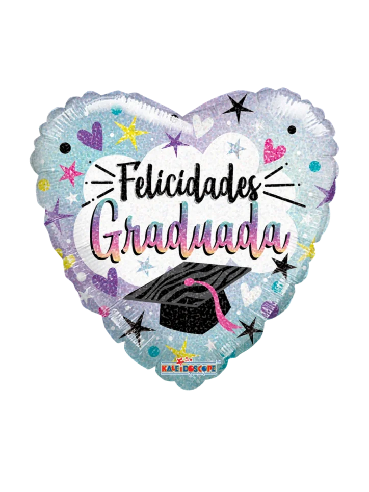 20cm Globo Felicidades Graduada Shine