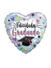 20cm Globo Felicidades Graduada Shine