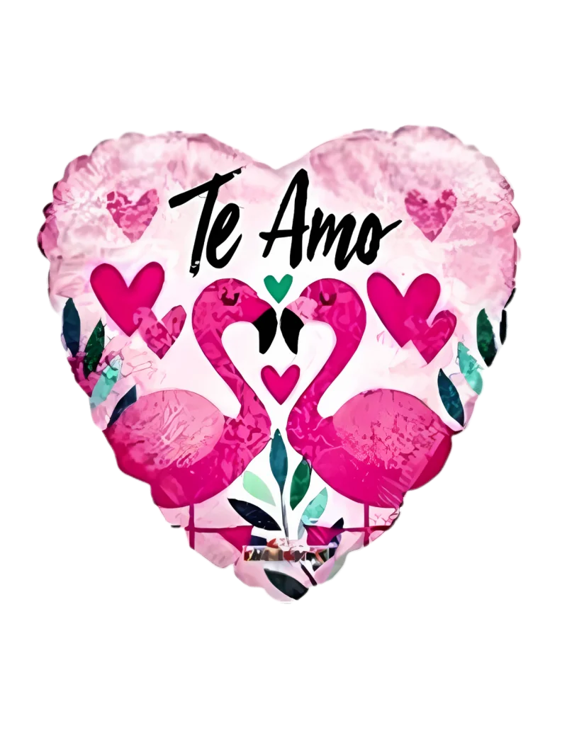 20cm Globo Te Amo Famingo