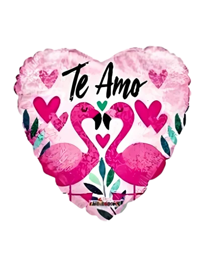 20cm Globo Te Amo Famingo