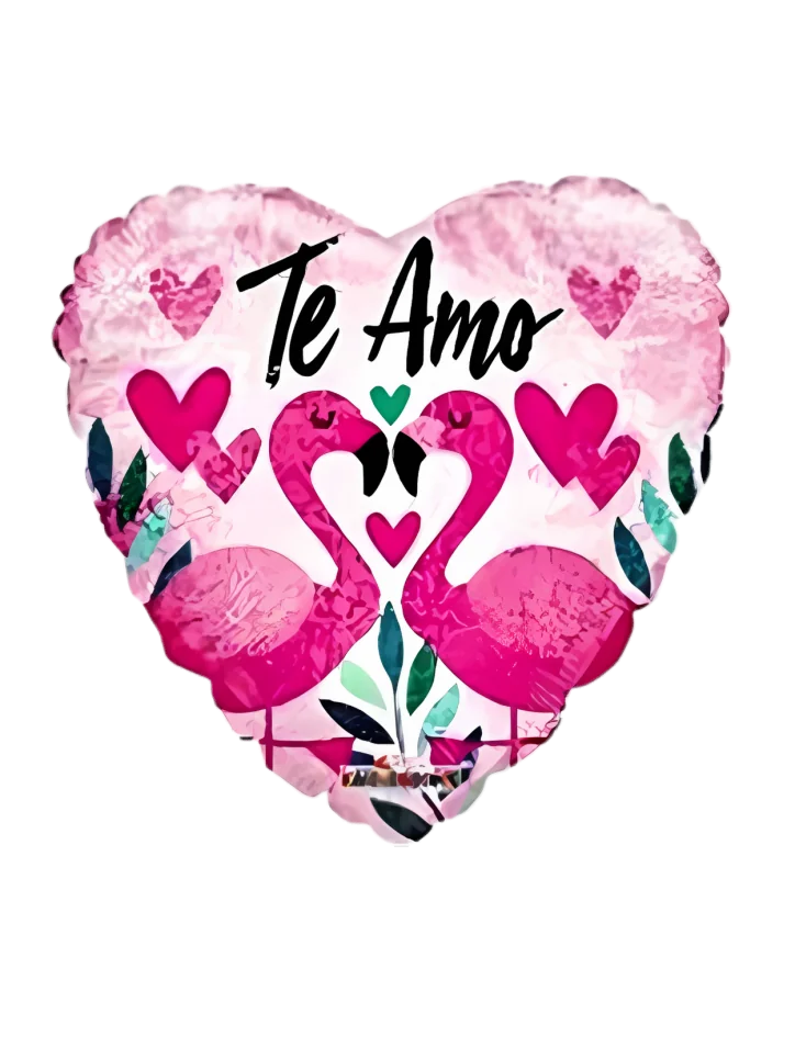 20cm Globo Te Amo Famingo