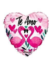 20cm Globo Te Amo Famingo