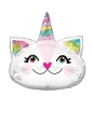 23cm Globo Gato Unicornio