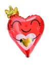 23cm Globo Corazón con Corona