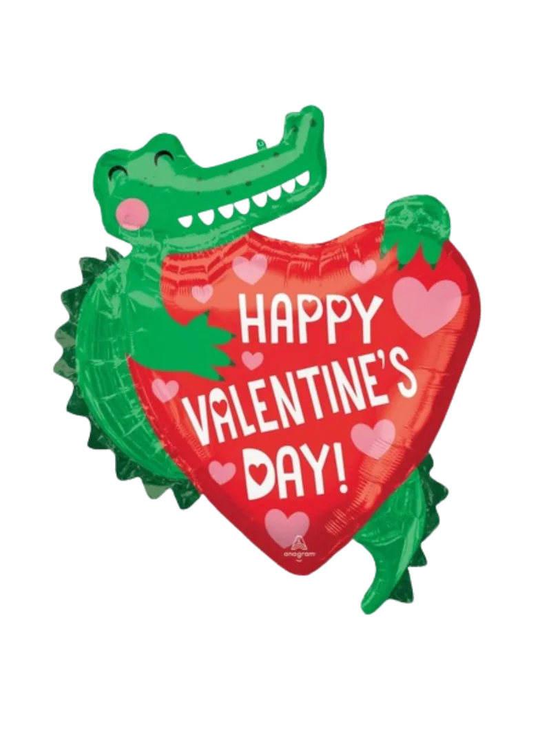 23cm Globo Cocodrilo Valentine`s