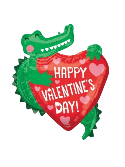 23cm Globo Cocodrilo Valentine`s