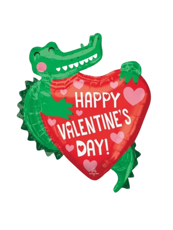 23cm Globo Cocodrilo Valentine`s