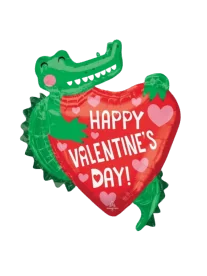 23cm Globo Cocodrilo Valentine`s