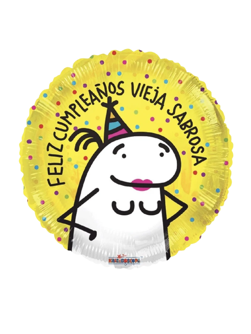20cm Globo Feliz Cumpleaños Vieja Sabrosa