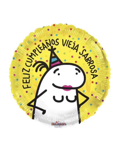 20cm Globo Feliz Cumpleaños Vieja Sabrosa