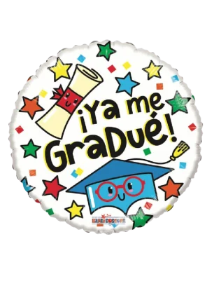 20cm Globo Ya me Gradué Blanco