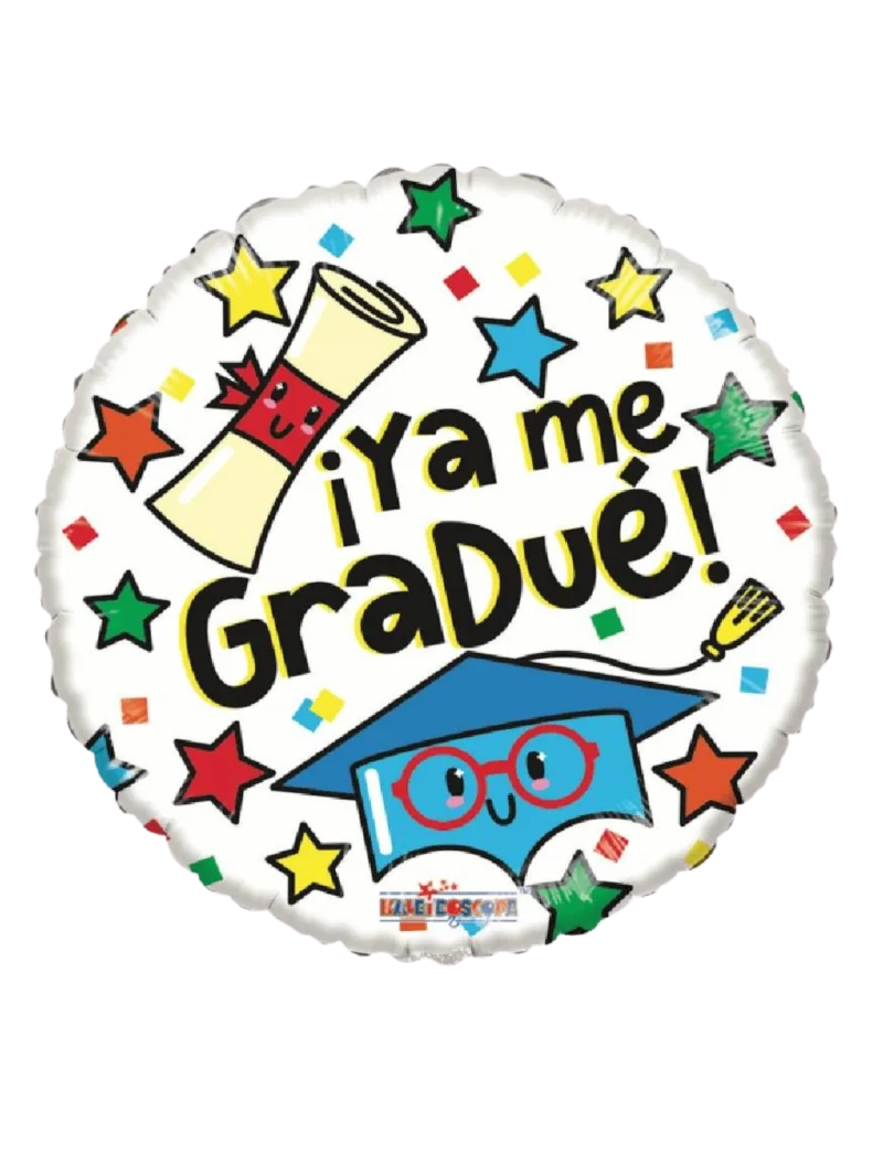 20cm Globo Ya me Gradué Blanco