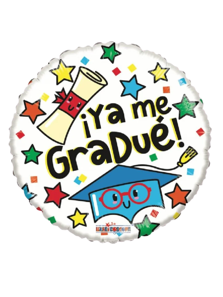 20cm Globo Ya me Gradué Blanco