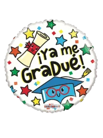 20cm Globo Ya me Gradué Blanco