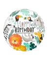 20cm Globo Happy Birthday Animalitos