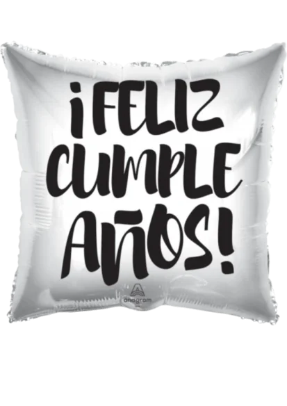 43cm Globo Feliz Cumple Años blanco