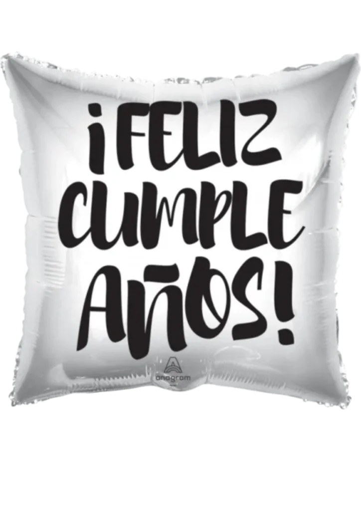 43cm Globo Feliz Cumple Años blanco