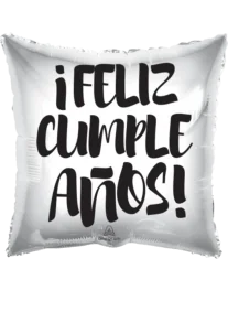 43cm Globo Feliz Cumple Años blanco