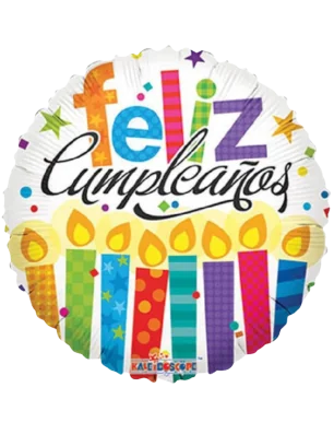 43cm Globo Feliz Cumple Velitas