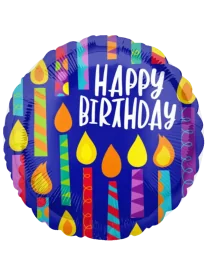 43cm Globo Happy Birthday Azul