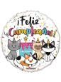 43cm Globo Feliz Cumpleaños Gatitos
