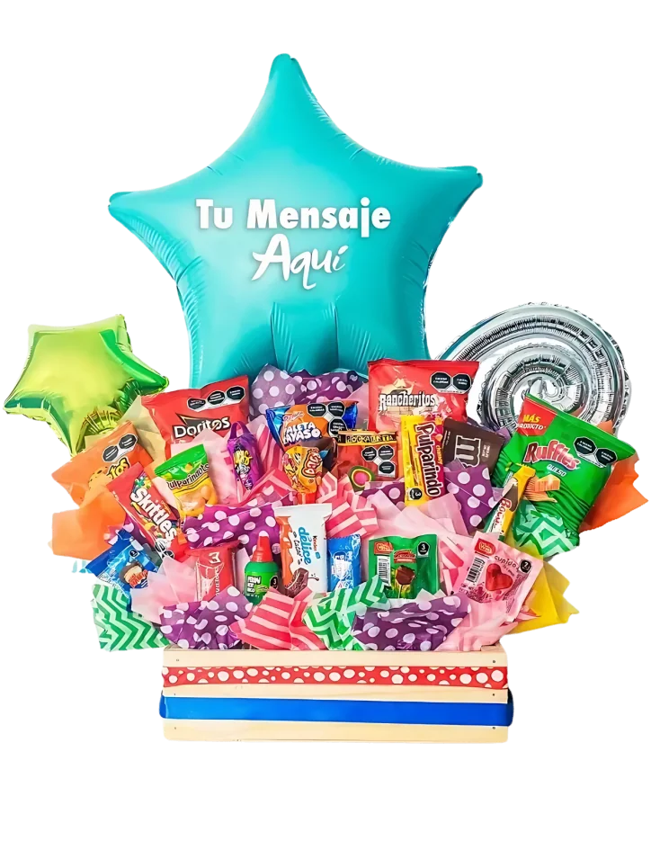 Arreglo de Dulces Colorido y Personalizado