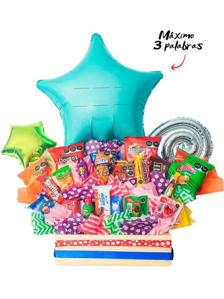Arreglo de Dulces Colorido y Personalizado
