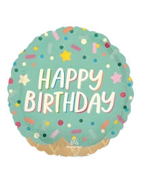20cm Globo Happy Birthday Helado