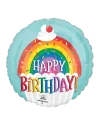 20cm Globo Arcoiris Happy Birthday Cupcake