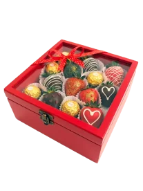 Cajita de Fresas con Chocolate