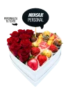 Fresas, flores y Chocolates de Amor