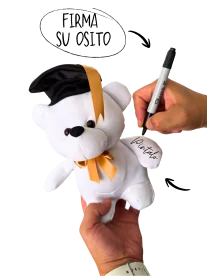 Oso firmable para Graduados 19cms